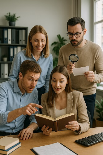 Kolegovia v office hrajú mobilnú únikovku